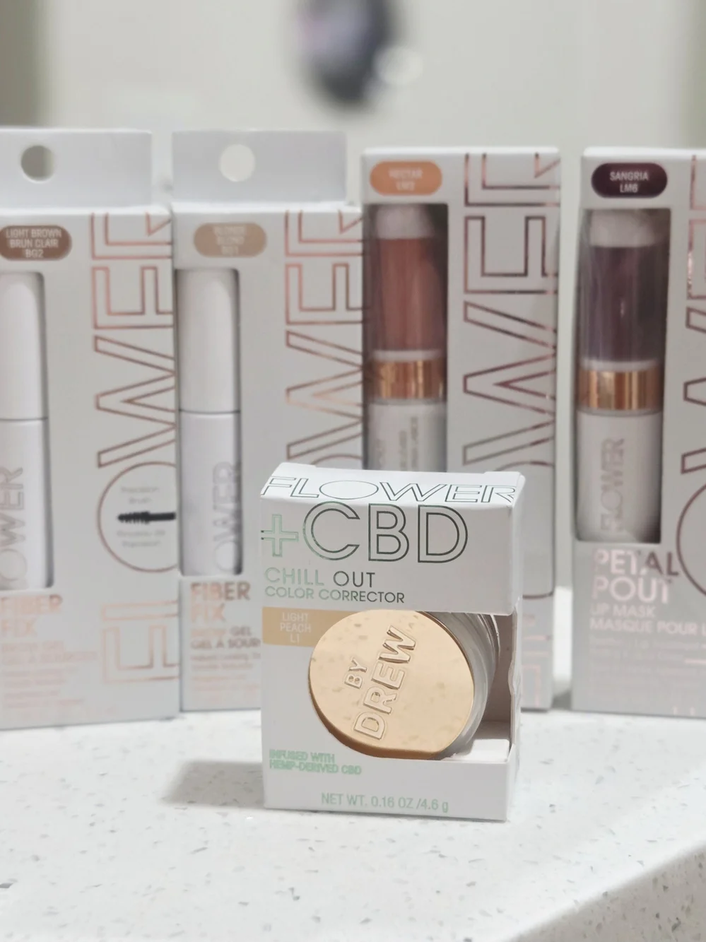 Flower Brand (Drew Barrymore) Chill Out Color Corrector/lips/brow Bundle